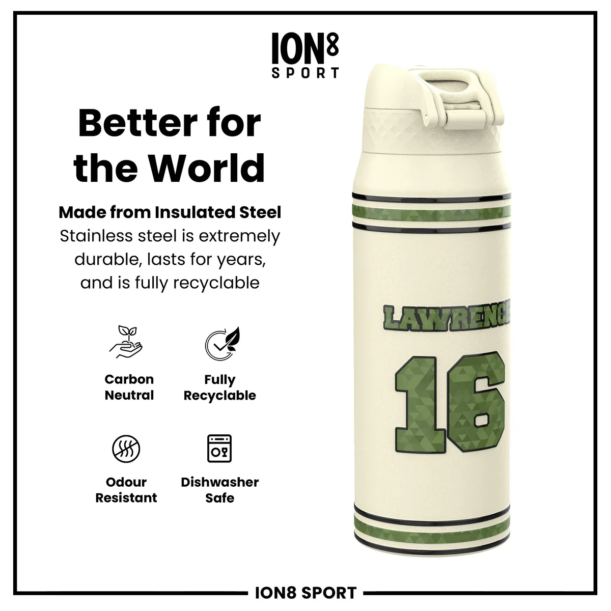NFL x ION8 - Trevor Lawrence Insulated Water Bottle - 750ml - Image 5